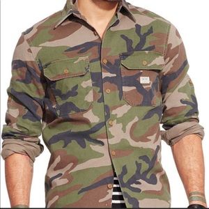 Vintage Men's Denim & Supply Camo Button Down